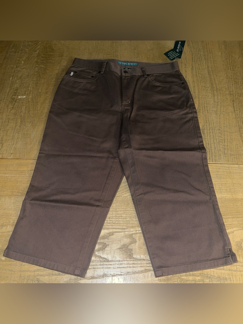 Ralph Lauren Jeans Company Cotton Brown Y2K Crop Capri Pants Sz 8 Petite